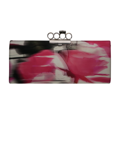Floral Long Knuckle Clutch, front view